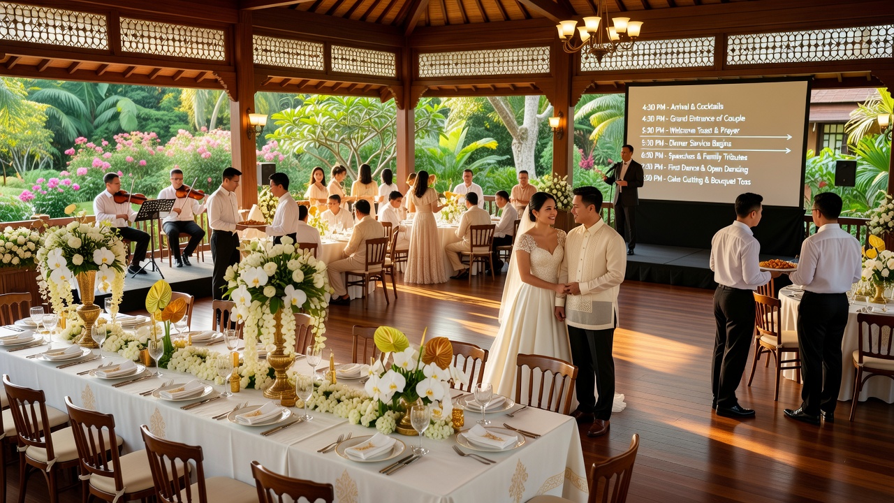 What’s a Filipino wedding reception program (and why minute-by-minute matters)?