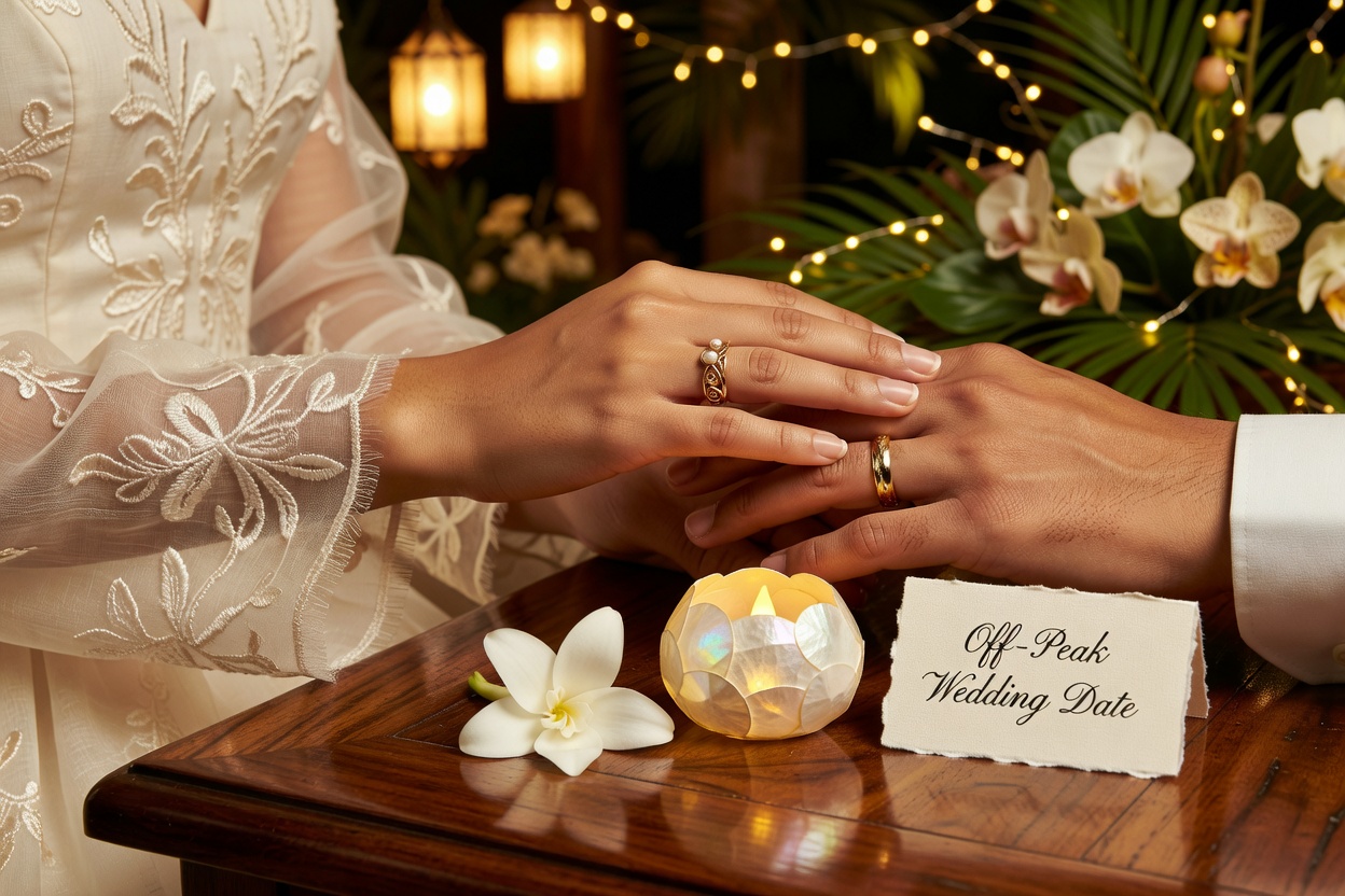 1. Choose an Off-Peak Wedding Date (And Save Up to 40%)